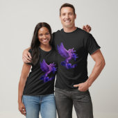 T-shirt Éclairage violet Pegasus Unicorne (Unisexe)