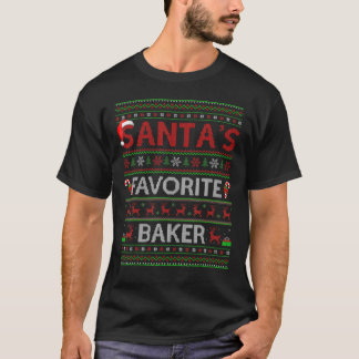 T-shirt Éclairage Xmas moche Père Noël Favori Baker Christ