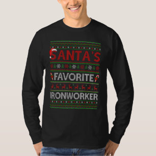 T-shirt Éclairage Xmas moche Père Noël Favori Favori Fer T