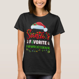 T-shirt Éclairage Xmas Père Noël Favorite Paraprofessionne