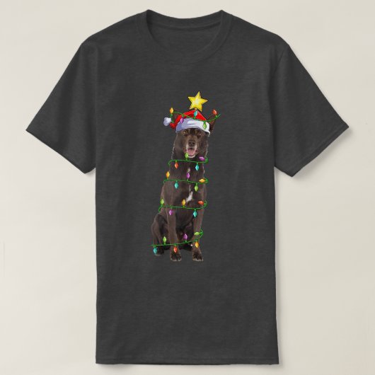 T-shirt Éclairage Xmas Tree Correspondance Kelpie Chri aus (Design devant)