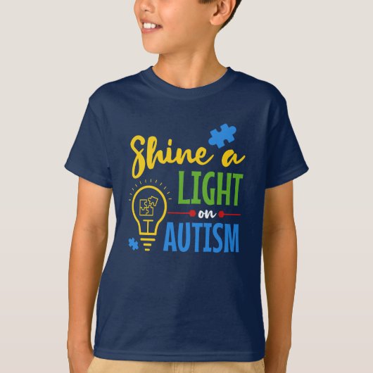 T-shirt Éclairer l'autisme (Devant)