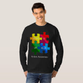 T-shirt Éclairer Les Pièces De Puzzle Bleu Pour Les Autist (Devant entier)