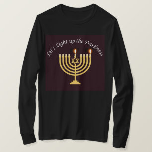 T-shirt Éclairer l'obscurité Hanoukka Menorah Sweatshirt