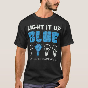 T-shirt Éclairez-le en bleu Mois de sensibilisation à l'au