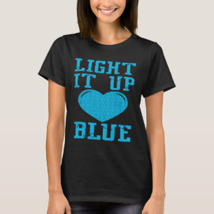 T-shirt Éclairez-le en bleu Pièce de puzzle Sensibilisati