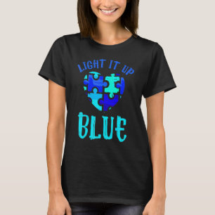 T-shirt Éclairez-le en bleu pour la sensibilisation à l'au