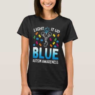 T-shirt Éclairez-le en bleu pour la sensibilisation à l'au