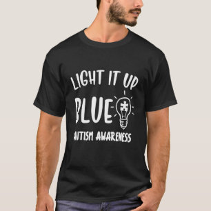 T-shirt Éclairez-le en bleu pour l'autisme Je porte du bl