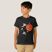 T-shirt Éclat de basket-ball (Devant entier)