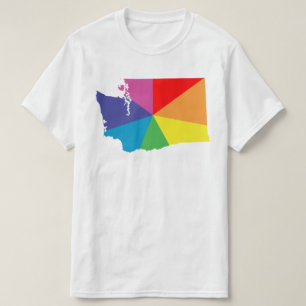 T-shirt éclatement de la couleur de washington