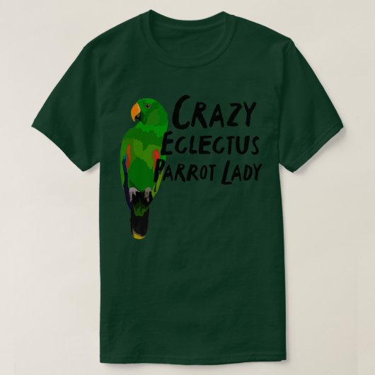 T-shirt Eclectus Fou Lady Parrot (Design devant)