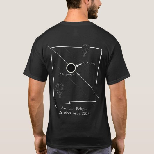 T-shirt Eclipse 2023 pour Albuquerque (Dos)