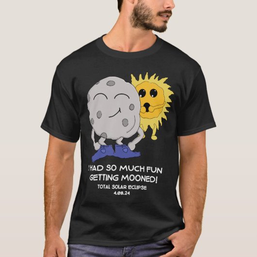 T-shirt Éclipse drôle 2024 Blague de la Lune (Devant)