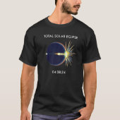 T-shirt Eclipse Flare 04 08 24 Total Solaire Eclipse Ameri (Devant)