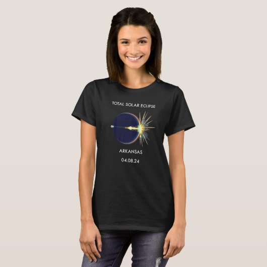 T-shirt Eclipse Flare 04 08 24 Total Solaire Eclipse Arkan (Devant entier)