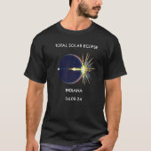 T-shirt Eclipse Flare 04 08 24 Total Solar Eclipse Indiana (Devant)