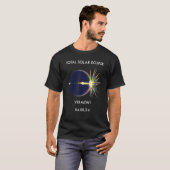 T-shirt Eclipse Flare 04 08 24 Total Solar Eclipse Vermont (Devant entier)