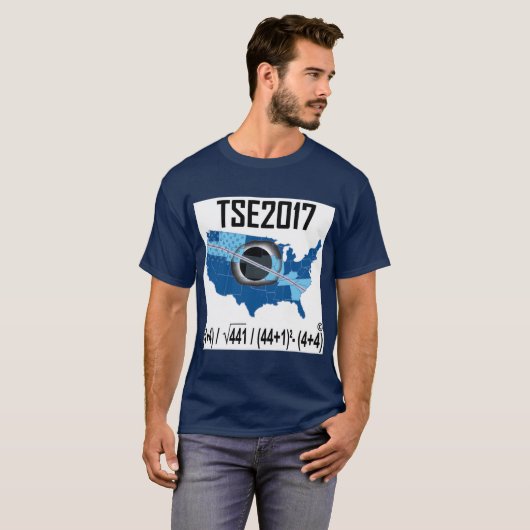 T-shirt Éclipse-nouvelle manière 2017 solaire totale (Devant entier)