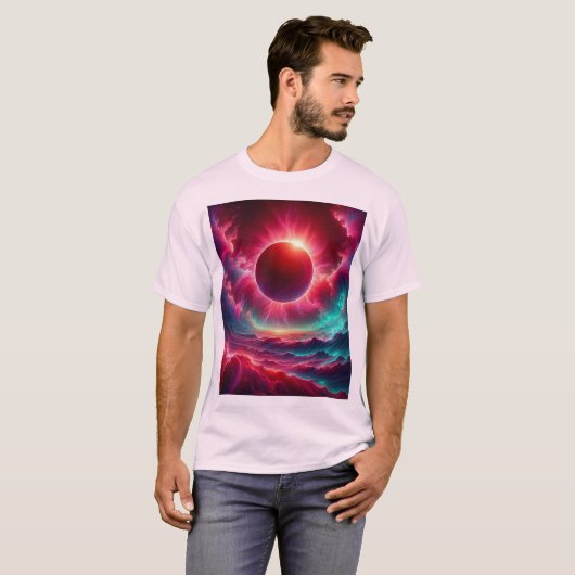 T-shirt Éclipse psychédélique (Devant entier)