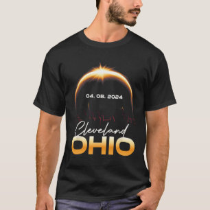 T-shirt Éclipse solaire 2024 Cleveland Ohio Total Écli sol