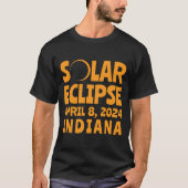 T-shirt Éclipse solaire 2024 Indiana (Devant)