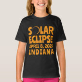 T-shirt Éclipse solaire 2024 Indiana (Devant)