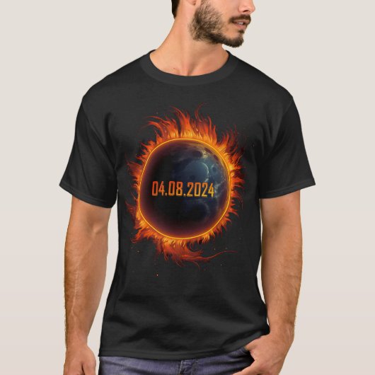 T-shirt Éclipse solaire 2024 Total Éclipse solaire (Devant)