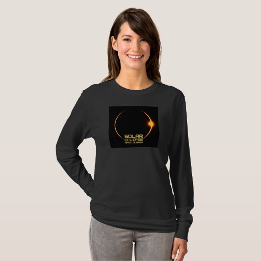 T-shirt Éclipse solaire 8 avril 2024 (Devant entier)
