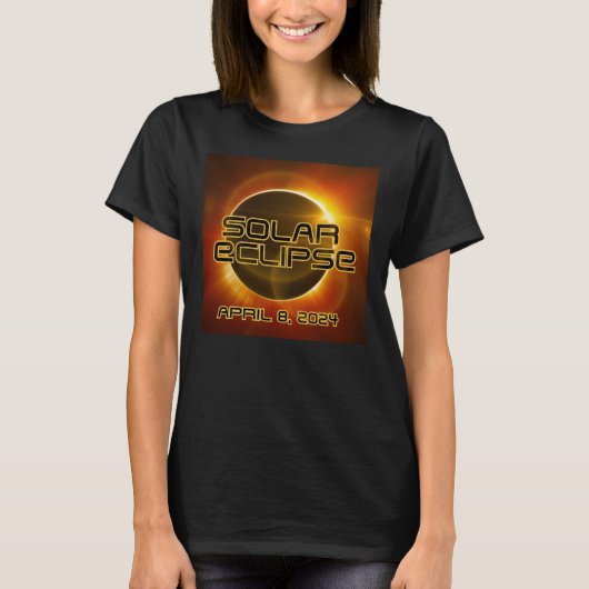 T-shirt Éclipse solaire 8 avril 2024 (Devant)