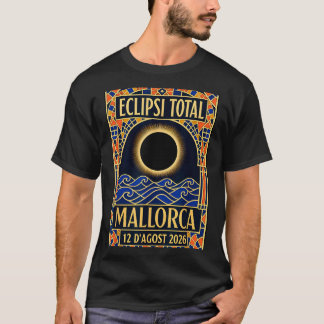 T-shirt Éclipse solaire de Majorque 2026 - Catalan Moderne