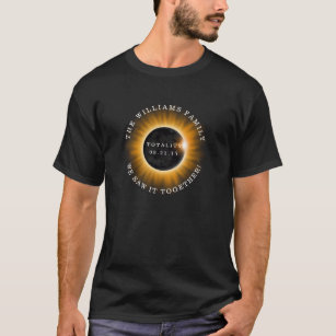 T-shirt Éclipse solaire de totalité de famille
