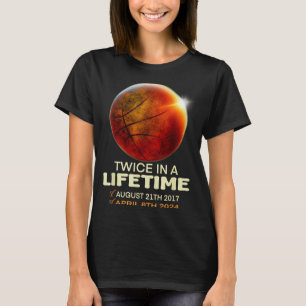T-shirt Éclipse Solaire Deux Fois Durée de Vie Solaire