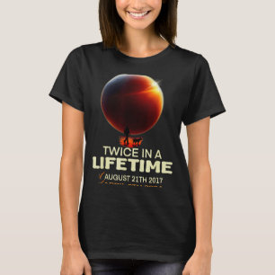 T-shirt Éclipse Solaire Deux Fois Durée de Vie Solaire