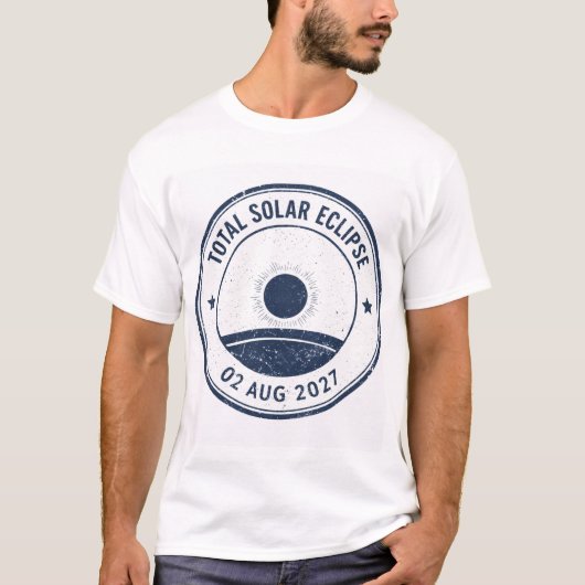 T-shirt Éclipse solaire du 2 août 2027 (Devant)