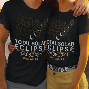 T-shirt Éclipse solaire Parcours de l'ensemble État de la 