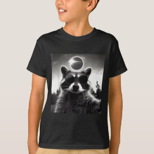 T-shirt Éclipse solaire selfie de raton laveur drôle