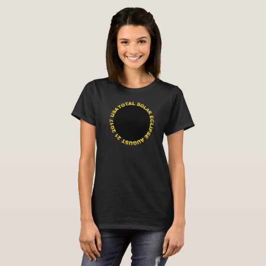 T-shirt Éclipse solaire totale 2017 (Devant entier)