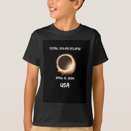 T-shirt Éclipse solaire totale 2024 - USA (Devant)