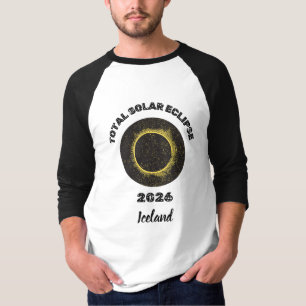 T-shirt Éclipse Solaire Totale 2026 Homme Manche 3/4 Ragla