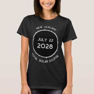 T-shirt Éclipse solaire totale 2028 Nouvelle-Zélande