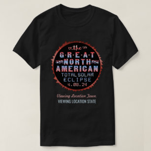 T-shirt Éclipse solaire totale 8 avril 2024 Amérique du No