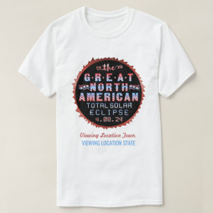 T-shirt Éclipse solaire totale 8 avril 2024 Amérique du No