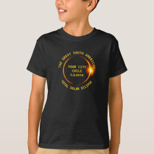T-shirt Éclipse solaire totale Chili 2019 Amérique du Su