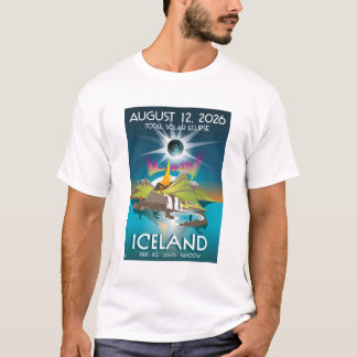 T-shirt Éclipse solaire totale de 2026 en Islande - T-Shir