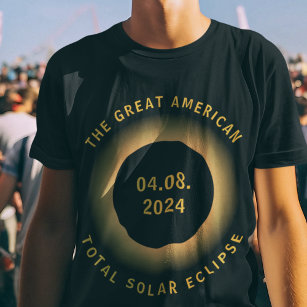 T-shirt Éclipse solaire totale des États-Unis 8 avril, 202