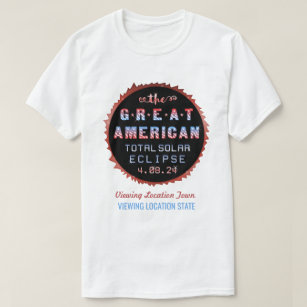 T-shirt Éclipse solaire totale des États-Unis 8 avril 2024