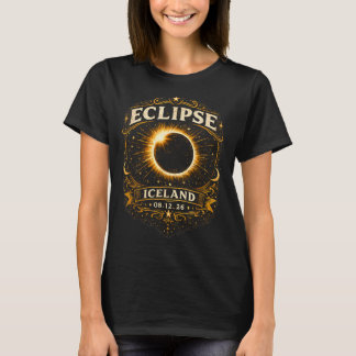 T-shirt Éclipse solaire totale en Islande 2026 Éclipse cél