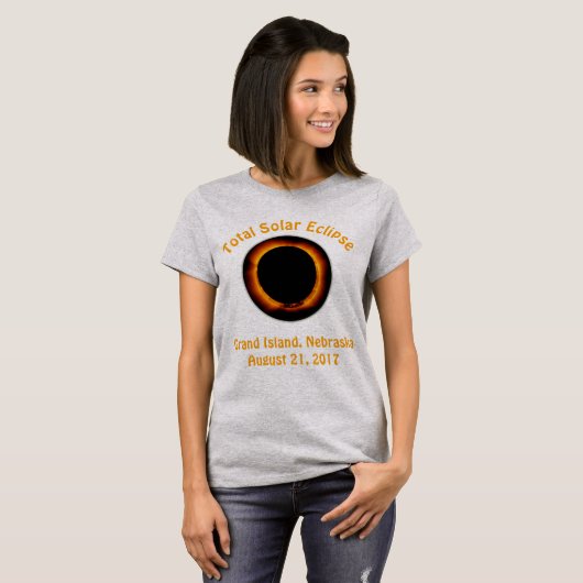 T-shirt Éclipse solaire totale ( Grand Island, Nebraska) (Devant entier)