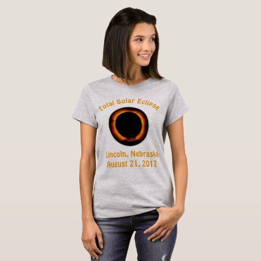 T-shirt Éclipse solaire totale ( Lincoln, Nebraska ) (Devant entier)